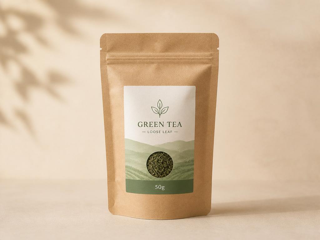 Wholesale green tea 50g kraft pouch